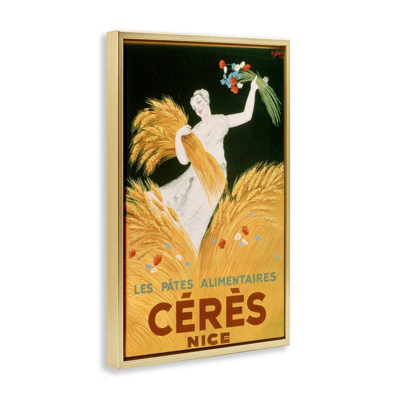 Stupell Antique Ceres Goddess Framed Floater Canvas Wall Art Design By Marcus Jules