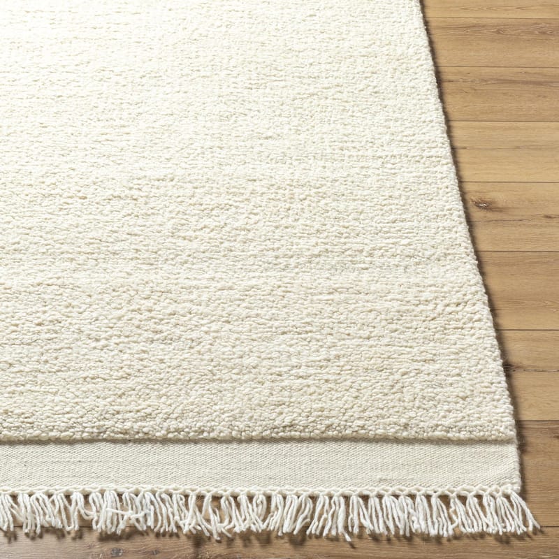 Joanne Casual Solid Color Wool Area Rug