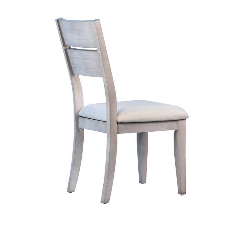 Ironwood Cotton Blend Upholstered Dining Chair, Light Grey