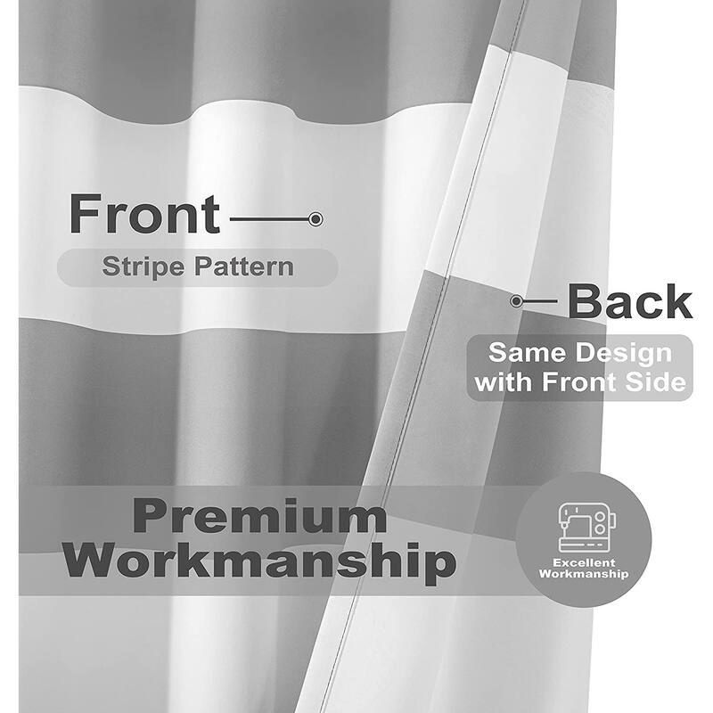 DriftAway Mia Stripe Room Darkening Curtain Panel Pair