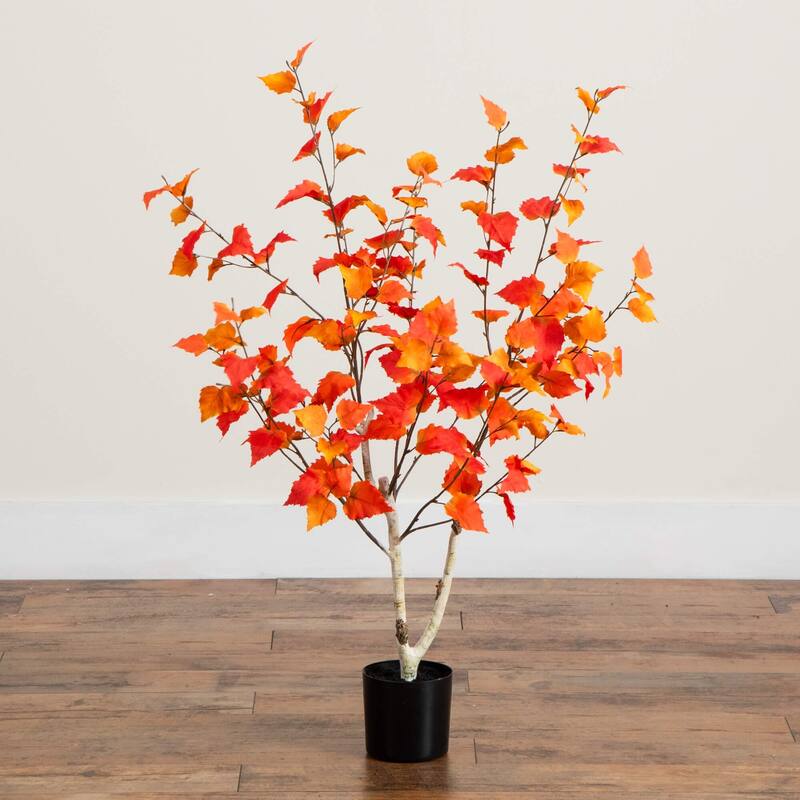 Birch Autumn Artificial Potted Fall Tree - 3'
