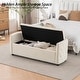 preview thumbnail 6 of 48, Storage Bench for Bedroom, 60" End of Bed Bench for King Size Bed Modern Upholstered Long Bench with Tufted Arm