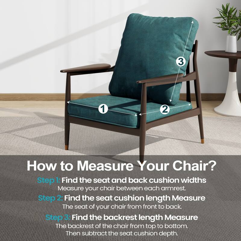 22 x 21 in Outdoor Patio Deep Seat Cushions Set Water Resistant