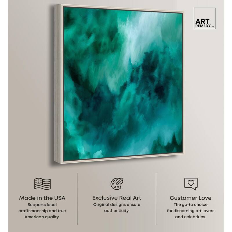 Textured Teal I Canvas by Art Remedy