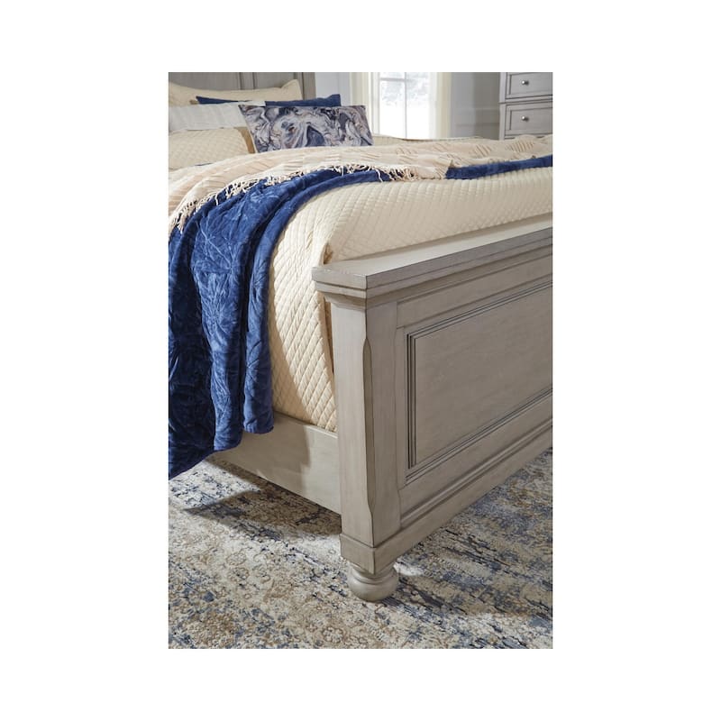 The Gray Barn Canterbury Burnished Grey Light Grey Panel Bed