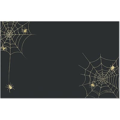 Spiderwebs 24 Sheet Reusable Premium Paper Stock Placemats in Resealable Storage Bag Made in The USA 17" x 11"
