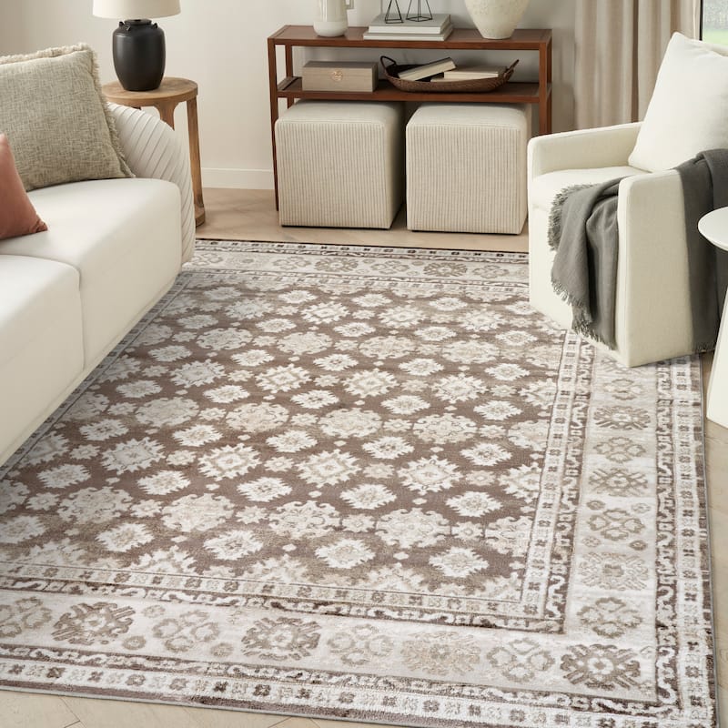 Nourison Dekor Indoor only Persian Area Rug - Ivory/Brown - 7'10" x 9'10"
