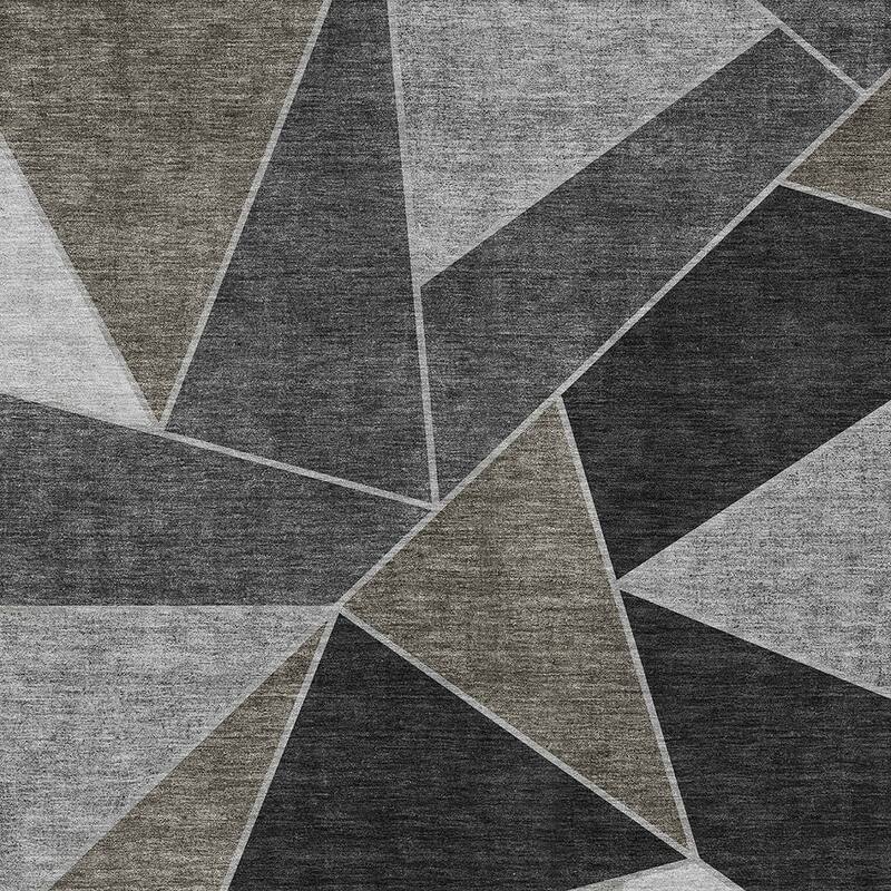 HomeRoots Geometric Transitional Rectangle Outdoor Rug