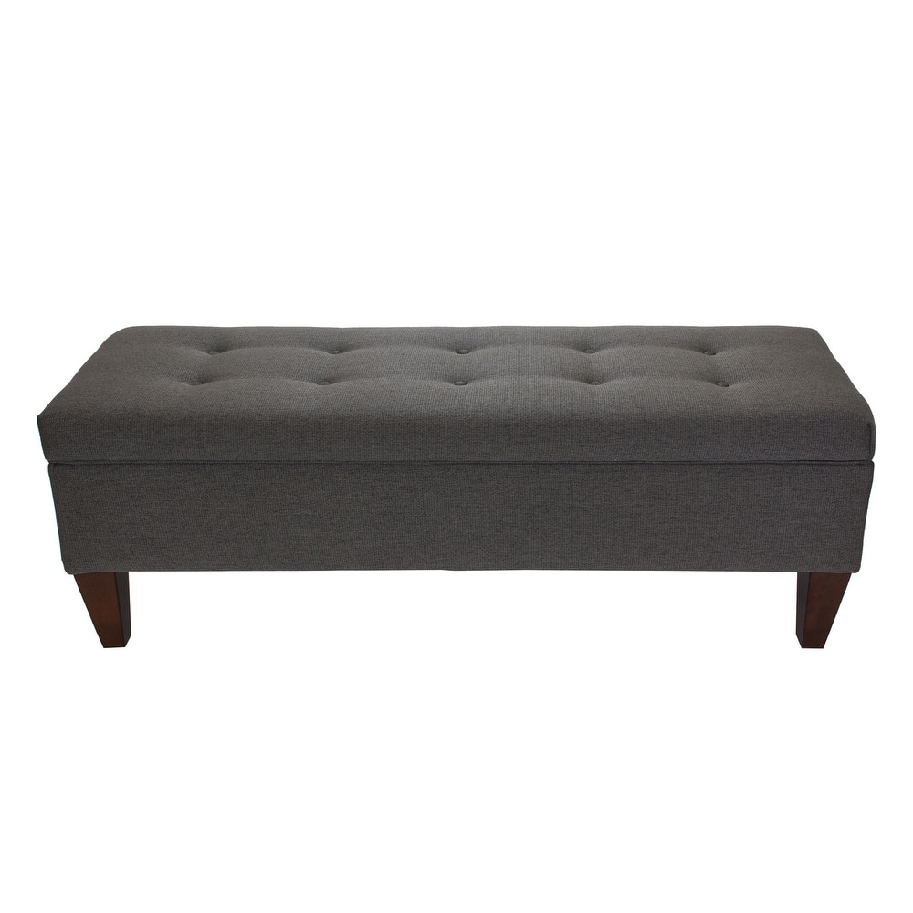 Brooke Corona Upholstered Button-tufted Wood Long Storage Bench