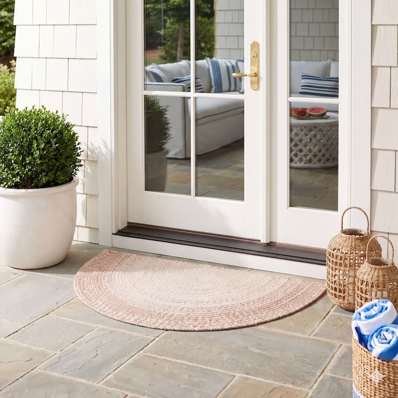 SAFAVIEH Handmade Braided Eiry Washable Indoor/Outdoor Rug - Weather Resistant & Easy Cleaning