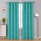 preview thumbnail 67 of 106, Deconovo Silver Line 52 Width Curtain Panel Pair (2 Panel) W52" x L108" - Turquoise