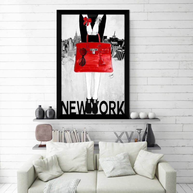 "New York Fashion in Red" by Jodi Print on Acrylic