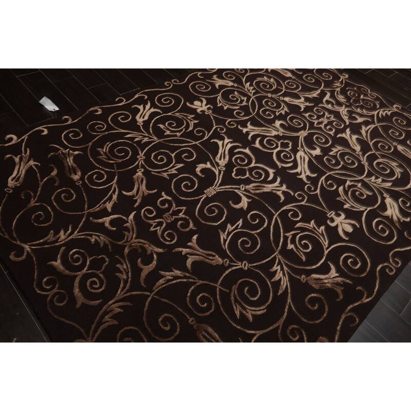 6x9 Hand Knotted New Zealand Wool Chocolate Tibetan Pile Rug - 6' x 9'