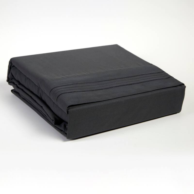Authentic Hotel and Spa 1800 TC Brushed Microfiber Sheet Set with 4 Line Embroidery