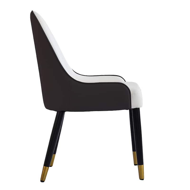 Set of 2 Modern PU Leather Dining Chairs