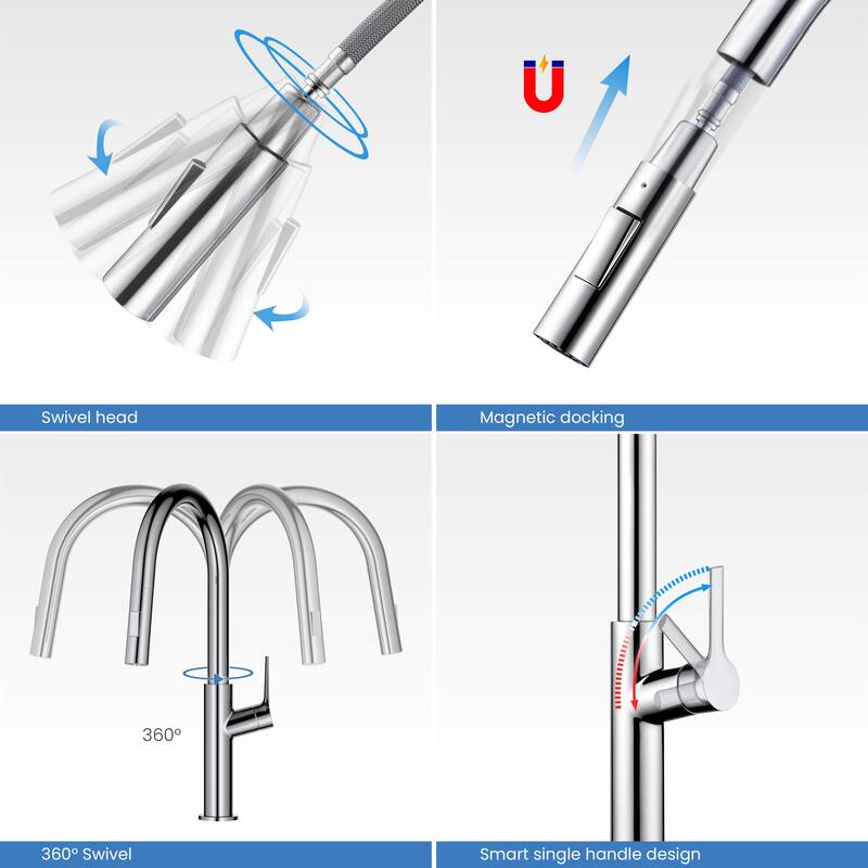 Fusion-T Single Handle Pull Down Kitchen Sink Faucet