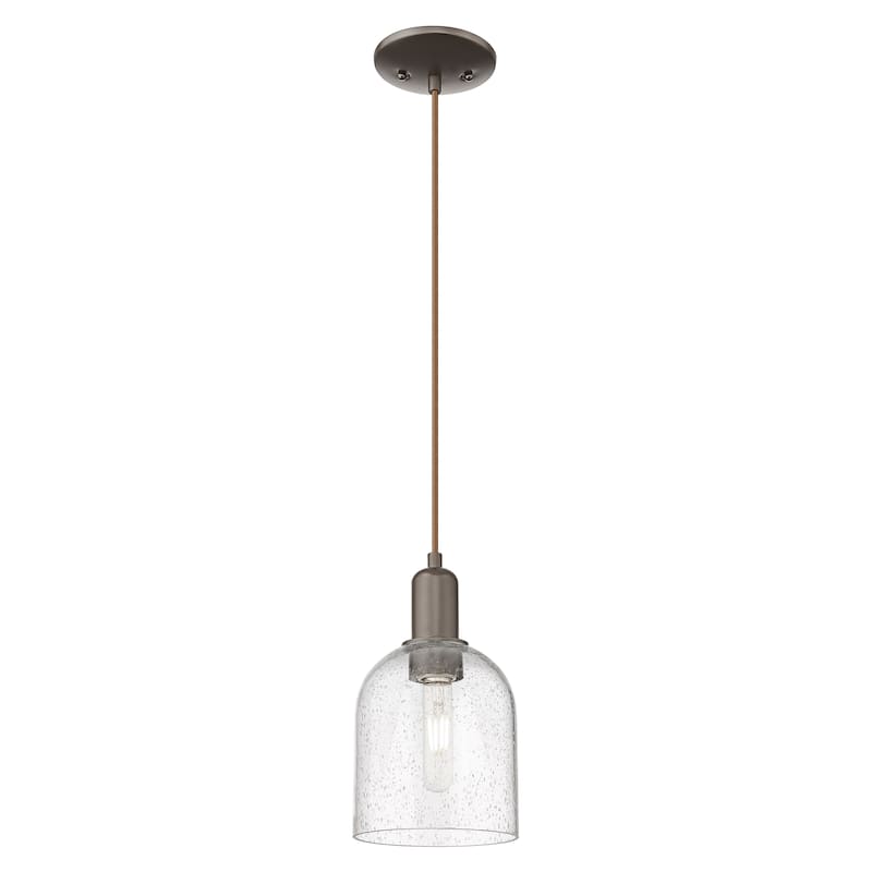 Innovations Lighting Endless Possibilities Arcadia - Bella - 1 Light 6" Cord Hung Mini Pendant - Oil Rubbed Bronze/Seedy