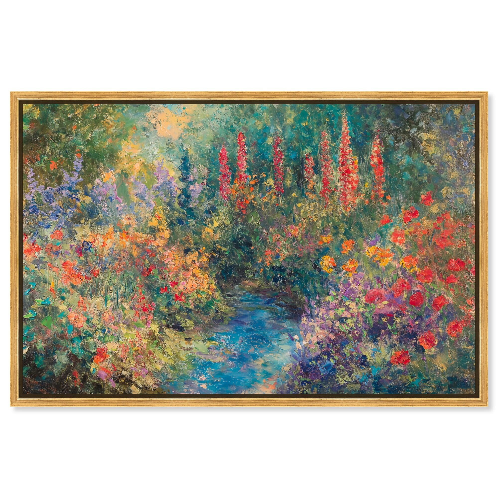 Petal's Journey on Water Canvas Classic Floral Art by Art Remedy