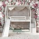 preview thumbnail 2 of 13, Twin Over Twin Bunk Bed With Convertible Slide And Staircase for Bedroom