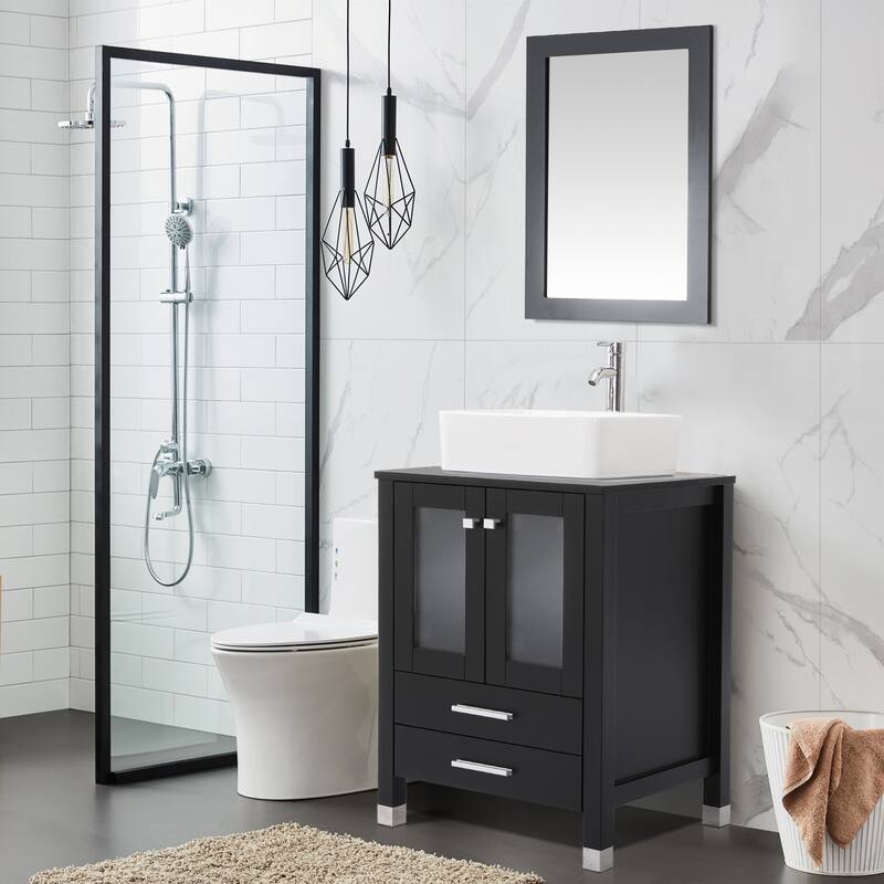 24" Bathroom Vanity with Sink Set Storage Cabinet Combo