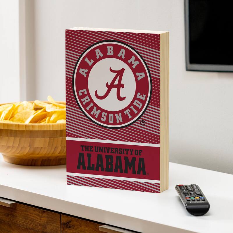 University of Alabama Wooden Tabletop Mantel Shelf Sign - 8" x 12"