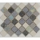preview thumbnail 3 of 6, Decorative Stone Accent 2-inch Baroque Mosaic Tile in Gris et Blanc - 12.75x12