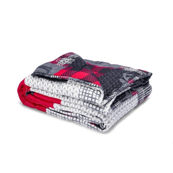 Red plaid best sale weighted blanket