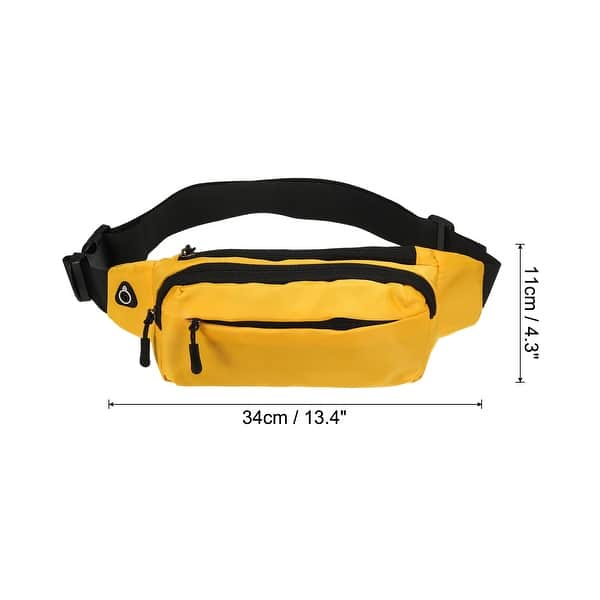 dimension image slide 3 of 7, Fanny Pack, Adjustable Belt Bag for Men and Women for Hiking