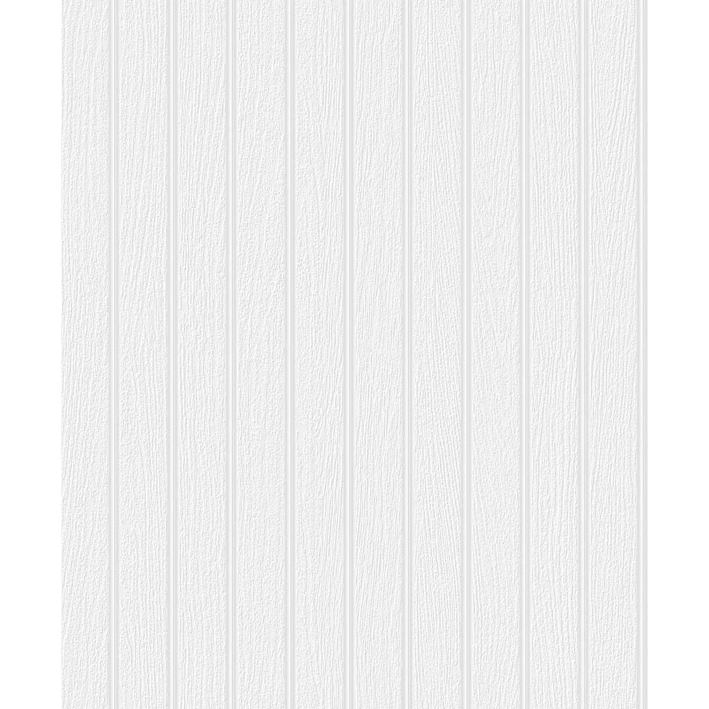 Seabrook Designs Off-White Faux Beadboard Paintable Unpasted Wallpaper - 20.9 in. W x 33 ft. L