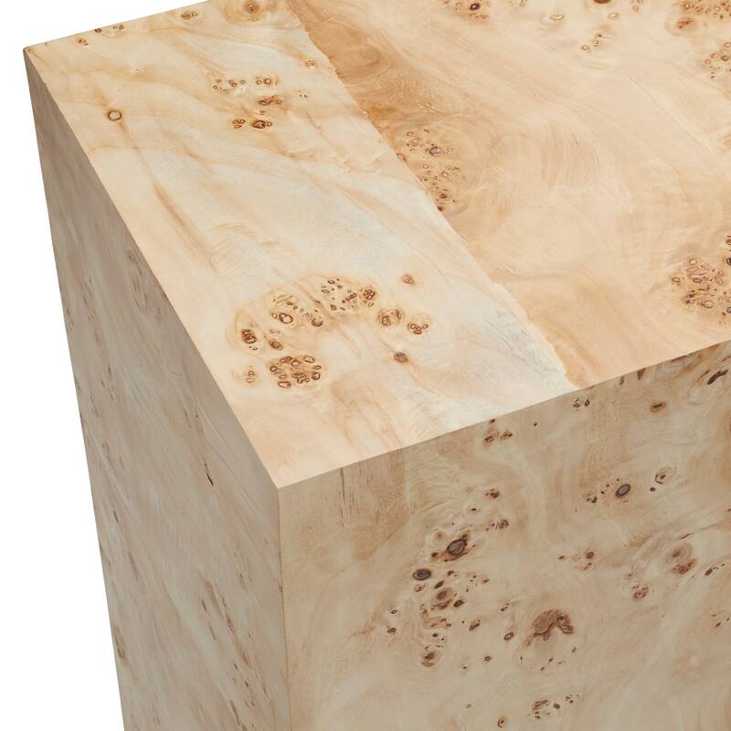 60" Tan and Cream Mappa Burl Console_Sofa Table