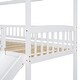 preview thumbnail 13 of 18, Whimsical Playhouse Design Twin Over Twin Bunk Bed with Build-In Ladder and Slide,Storage Drawers Besides