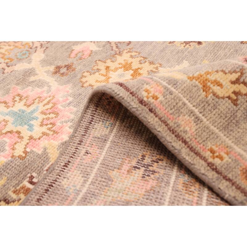 ECARPETGALLERY Hand-knotted Modern Oushak Taupe Wool Rug - 3'11 x 5'11