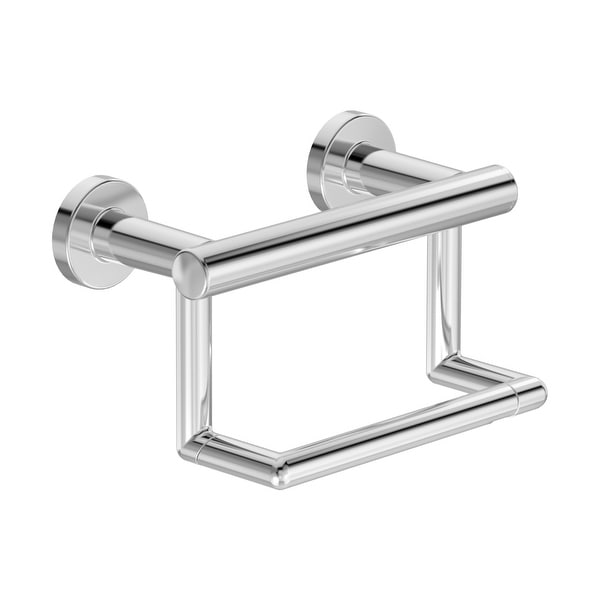 Symmons 353GBTP Dia Wall Mounted Pivoting Toilet Paper Holder with Assist Bar