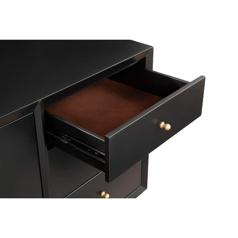 Sideboard with 3 Drawers and 2 Doors, Black