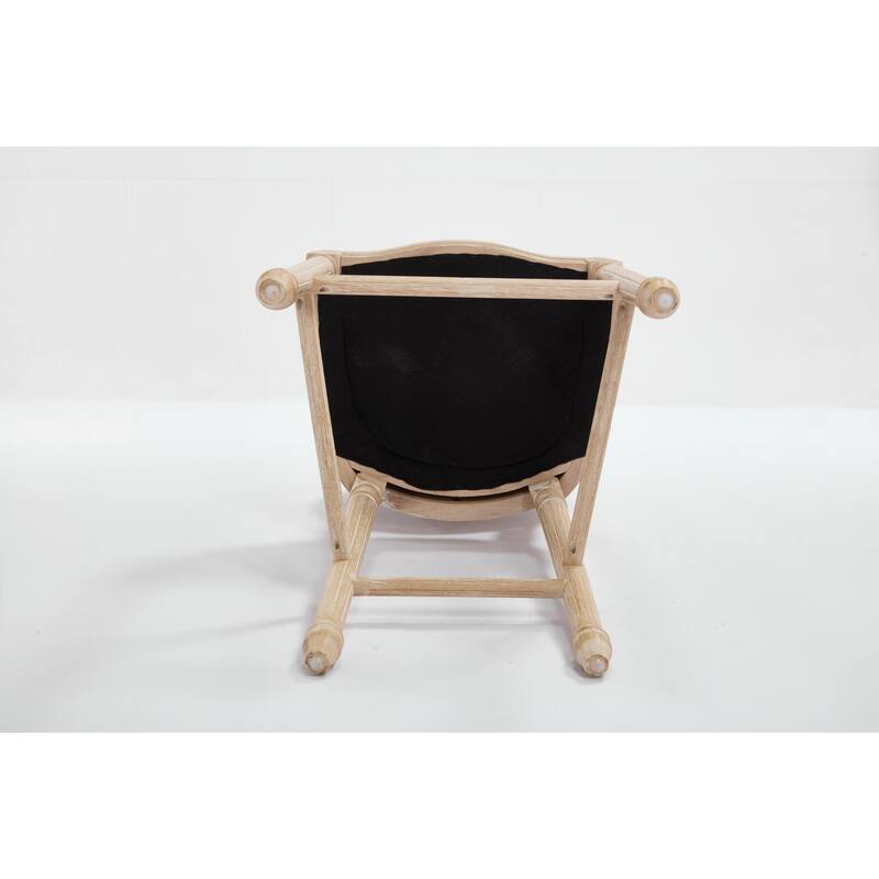 Set of 2 French Country Dining Chairs, Upholstered with Round Back Design