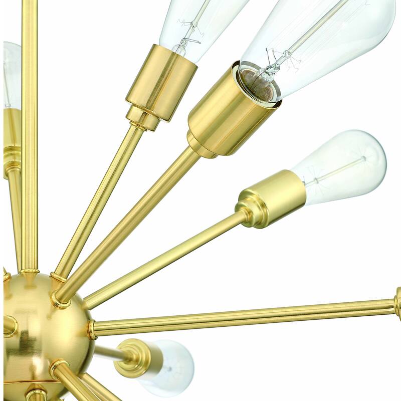 18-Light Modern Indoor Sputnik Chandelier With Soft Gold - N/A