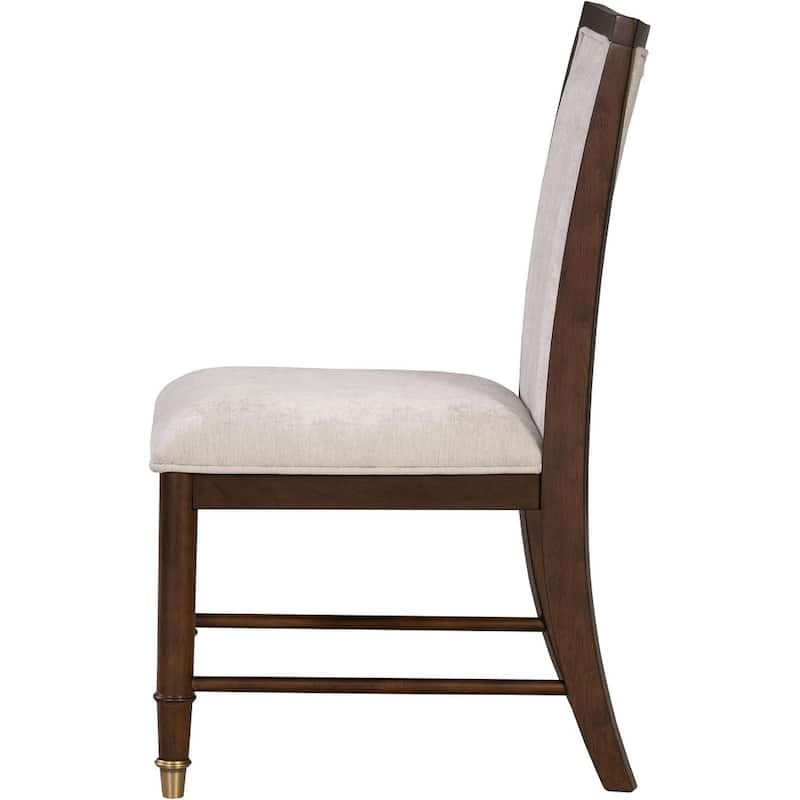 Upholstered Side Chairs Classic Dark Cherry Finish