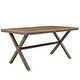 preview thumbnail 5 of 16, 7-Pieces Outdoor Dining Set with Chairs and Acacia Wood Tabletop, for Garden, Backyard, Patio