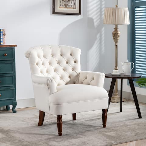 Corvus Sidmouth Tufted Fabric Oversized Club Chair