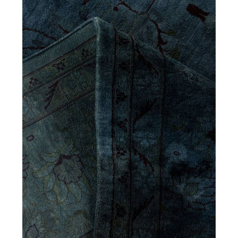 Overdyed One-of-a-Kind Hand-Knotted Area Rug - Gray - 8' 2" x 10' 5"