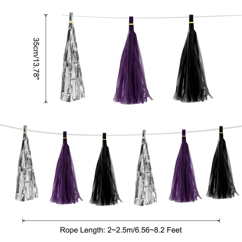 15Pcs Tassel Garland Banner with Rope