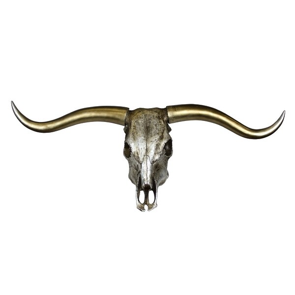 Shop Sagebrook Home 11599 Bull Skull Wall Decor Antique Silver