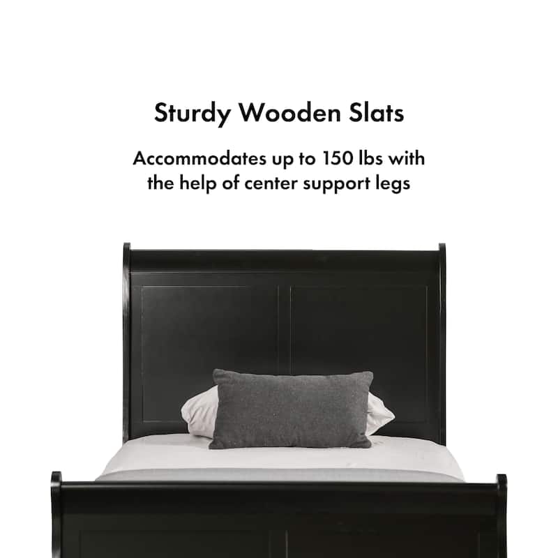 Furniture of America Mayday Modern Solid Wood 2-Piece Sleigh Bedroom Set