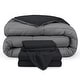 preview thumbnail 18 of 54, Bare Home Down Alternative Reversible Bed-in-a-Bag Black/Grey, Sheets: Black - California King
