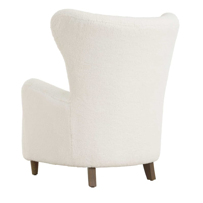 Uttermost Ingel White Wingback Armchair - 33.00" W x 39.50" H x 34.00" D