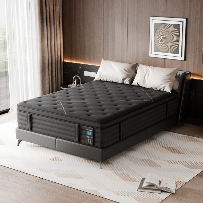 Modland 14inch Cooling Gel Extra Firm Mattress for Back Pain Relief in a Box, Twin/Full/Queen/King Size