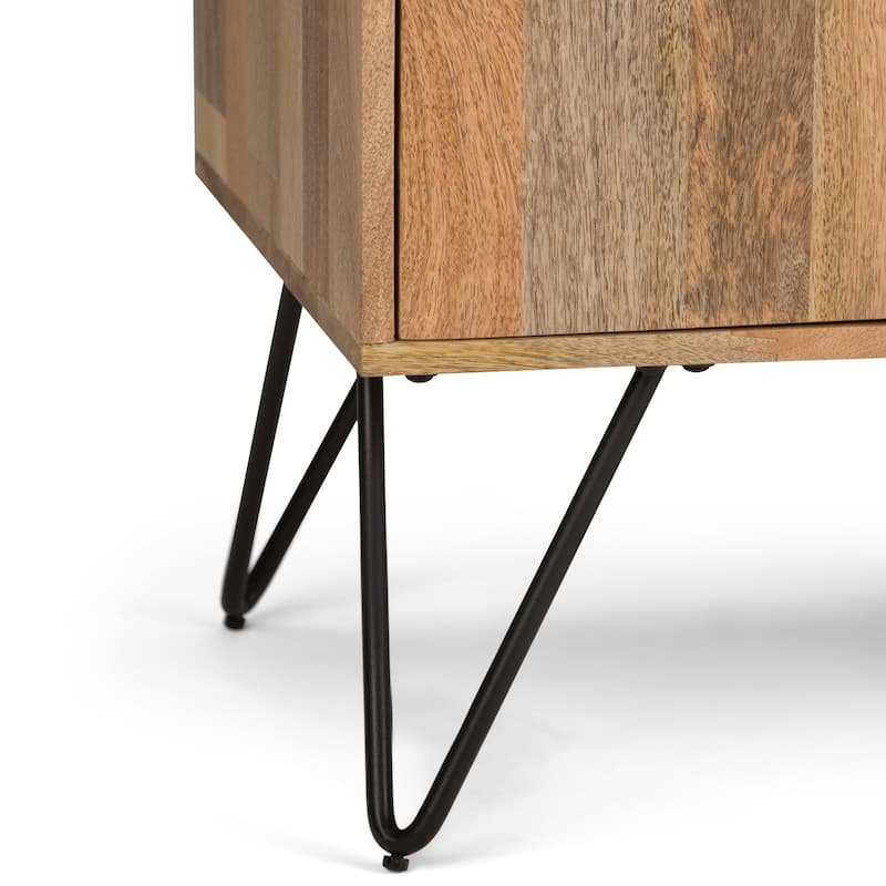 WYNDENHALL Moreno 60 inch Wide Industrial TV Media Stand For TVs up to 65 inches - 60"w x 18"d x 25" h
