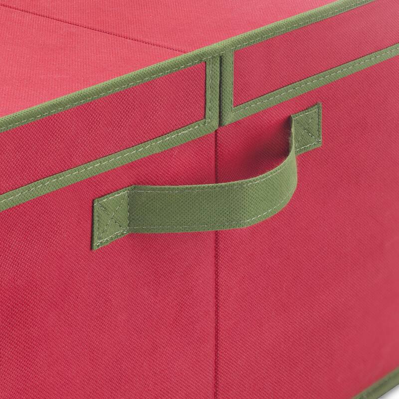 Whitmor Storage Box with Removable Trays - Red w/Green Trim