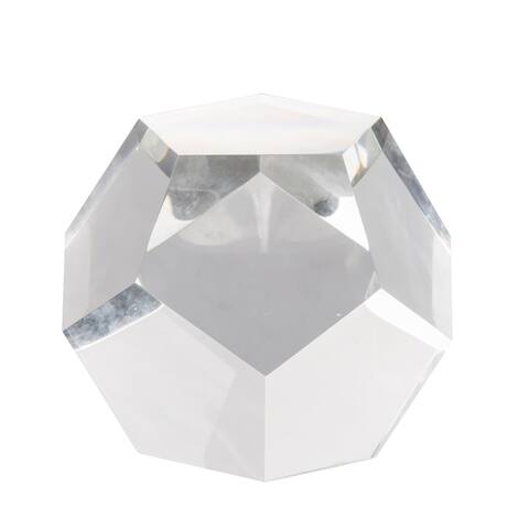 Clear Polygon Crystal Decorative Accent