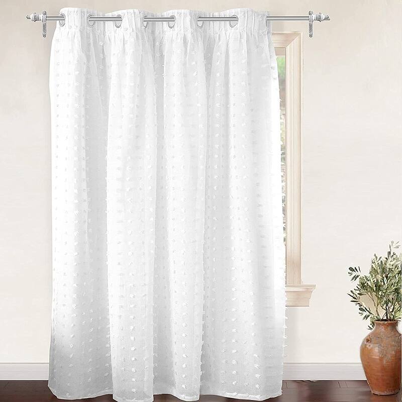 DriftAway Lily White Voile Sheer & Blackout Curtain Liner Single Panel